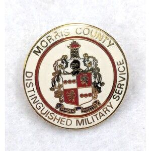 Morris County NJ New Jersey Distinguished Military Service Commemorative Pin